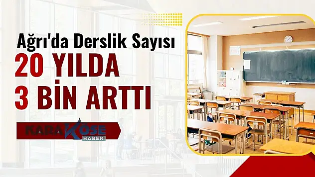 Ağrı'da Derslik Sayısı 20 Yılda 3 Bin Arttı