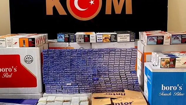 Erzurum'da 196 bin 200 gümrük kaçağı makaron ele geçirildi