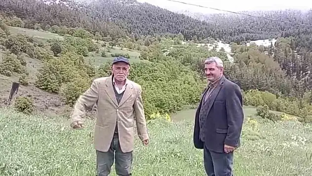 Coreker Yaylası'na kar yağdı