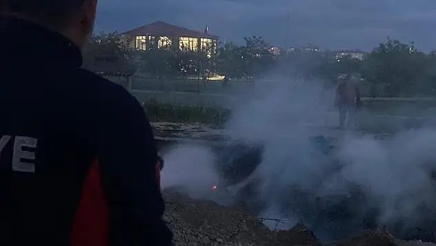 Çöp yangına zamanında müdahale