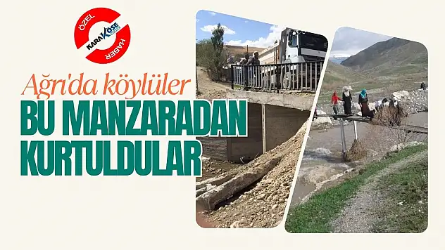 Ağrı'da köylüler bu manzaradan kurtuldular