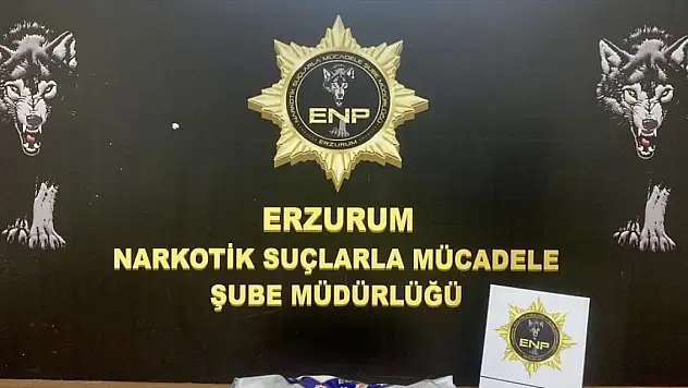 Erzurum'da şehirler arası otobüste uyuşturucu ele geçirildi
