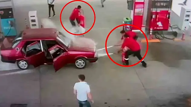 Diyarbakır'da akaryakıt istasyonunda faciadan dönüldü