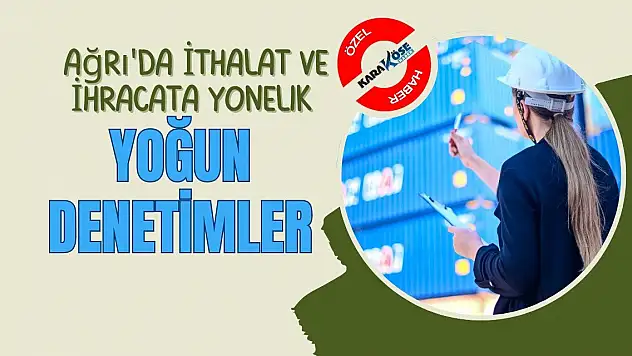 Ağrı'da İthalat ve İhracata Yönelik Yoğun Denetimler