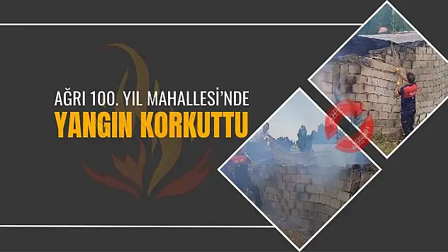 Ağrı 100. Yıl Mahallesi'nde yangın korkuttu
