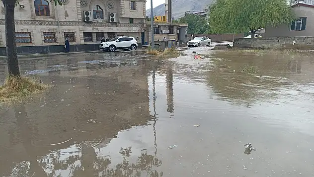 Bitlis'te iş yerlerini su bastı