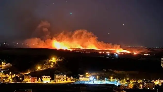 Diyarbakır'da anız yangını rüzgarın etkisiyle geniş alana yayıldı