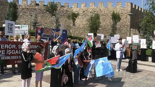 Erzurum'da alkışlı protesto