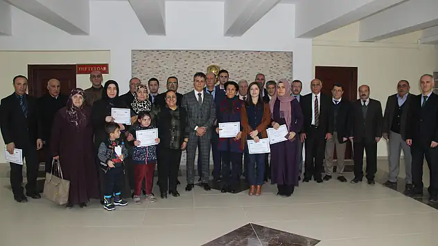 Defterdar Tural'dan personelllerine teşekkür belgesi
