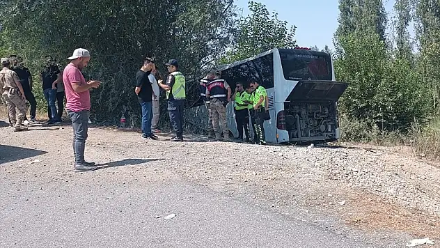 Iğdır'da yolcu otobüsü ağaca çarptı: 2'si ağır 13 yaralı