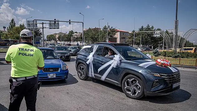 Erzurum'da düğün konvoylarına sıkı denetim
