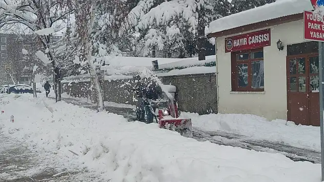 Erzurum'da kar hayatı felç etti
