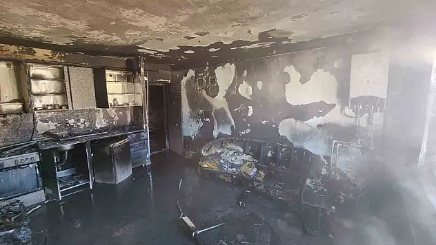 Diyarbakır'da ev alev alev yandı