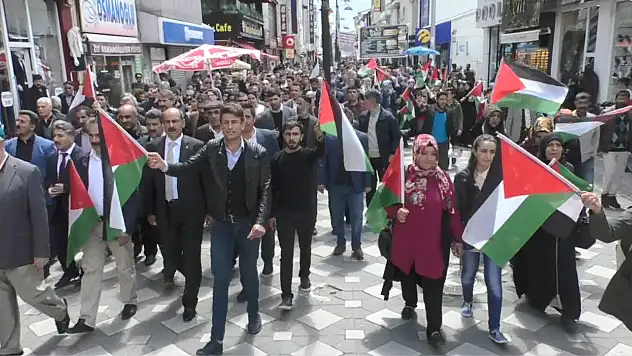 Ağrı Filistin için tek yürek oldu