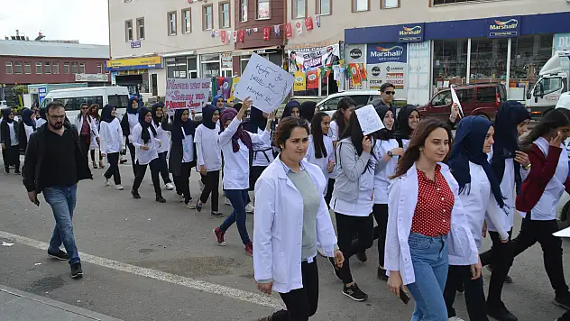 Sağlıklı yaşama dikkat çekmek için yürüdüler
