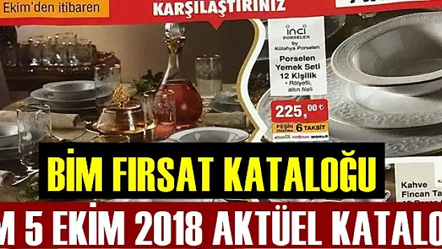 Bim - 5 Ekim 2018 İndirimli Aktüel Ürünler Kataloğu