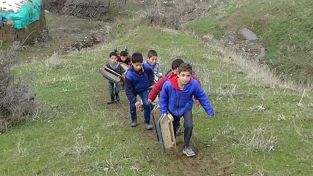 Kardan sonra çamurda kayak