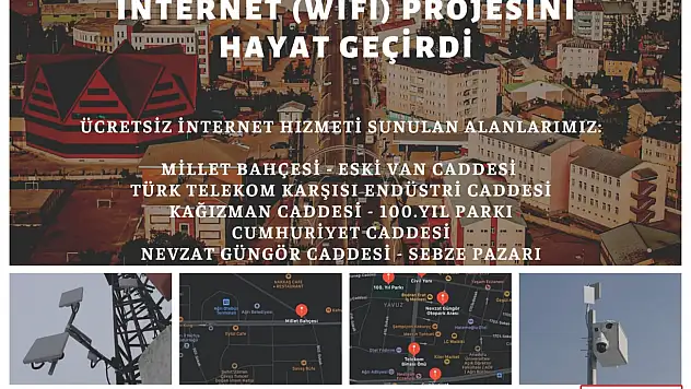 Ağrı'da internet bedava oldu