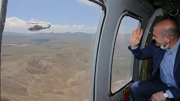 İç İşleri Bakanı Süleyman Soylu Ağrı Sınır Duvarını inceledi