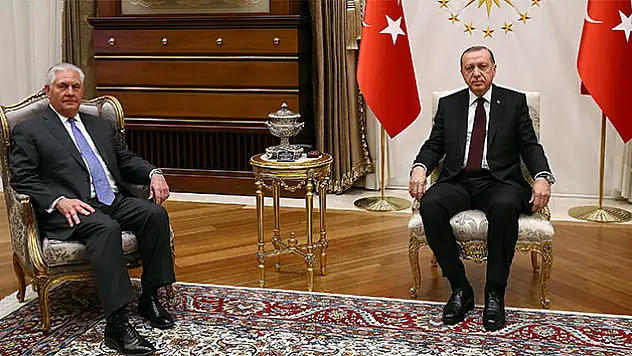Erdoğan Tillerson ile görüştü