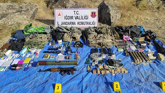 Ağrı Dağı'nda gösterilen alanlarda mühimmat ele geçirildi