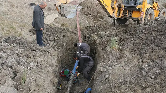 Ağrı Diyadin'de ilçe şebekesine su takviyesi yapılıyor