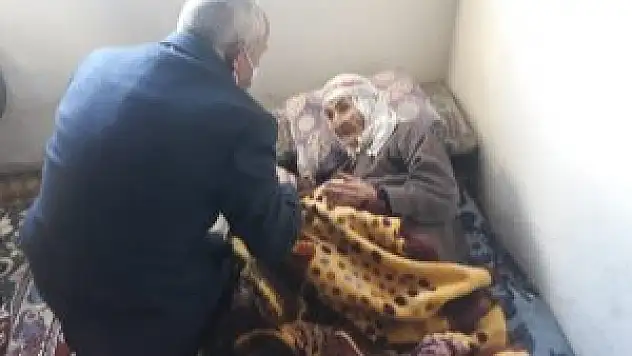 Başkan Ensari'den 110 yaşındaki nineye ziyaret