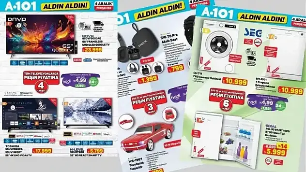 A101'e ONVO 65' QLED Google TV, SEG Çamaşır Makinası ve Yılbaşı Ürünleri Geliyor