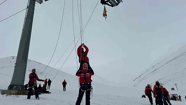 Abalı Kayak Merkezi'nde çığ senaryosu gerçeği aratmadı