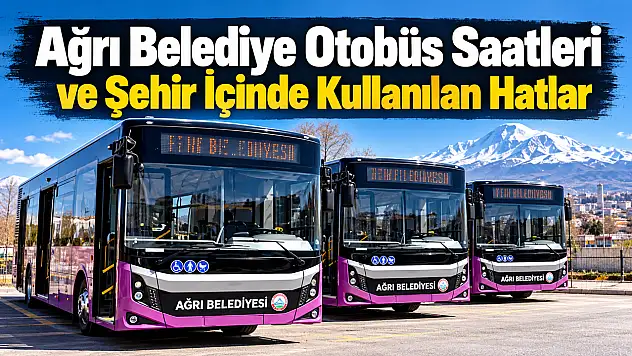 Ağrı Belediye Otobüs Saatleri ve Şehir İçinde Kullanılan Hatlar