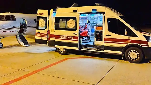 Ağrı'da 6 yaşındaki kalp hastası çocuk uçak ambulansla Ankara'ya sevk edildi