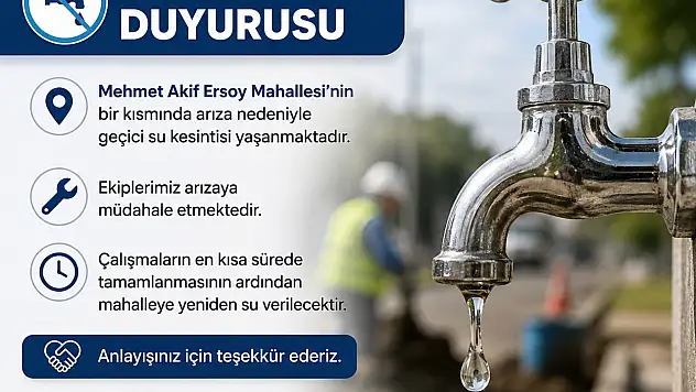 Ağrı'da arıza nedeniyle bazı bölgelerde sular kesildi