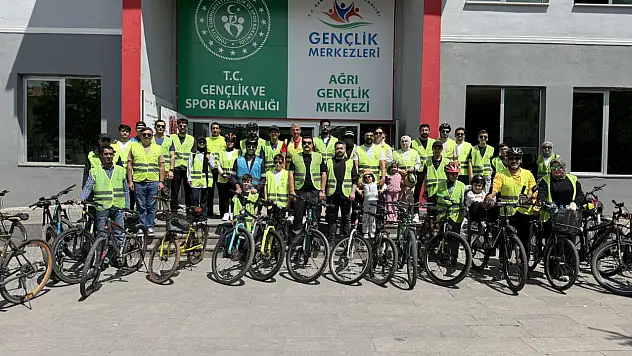Ağrı'da bağımlılığa karşı pedal çevirdiler
