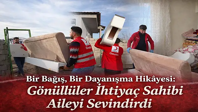 Ağrı'da bağışçının emaneti Kızılay ile yerine ulaştı