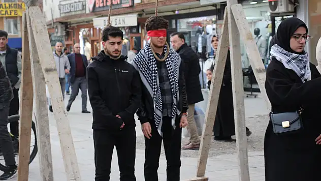 Ağrı'da Filistinli esirlerin idam kararına tepki gösterildi