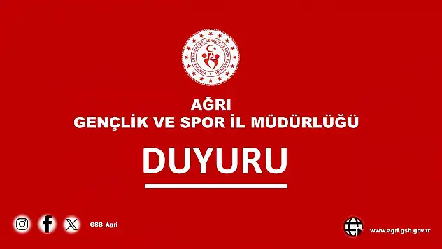 Ağrı'da geleceğin sporcuları için başvurular başlıyor