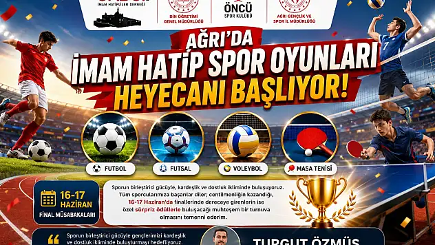 Ağrı'da 'İmam Hatip Spor Oyunları' heyecanı başlıyor