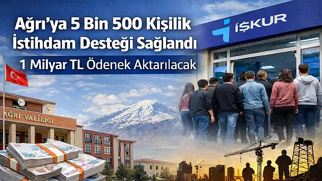 Ağrı'da istihdam seferberliği: 5.500 vatandaş iş sahibi olacak
