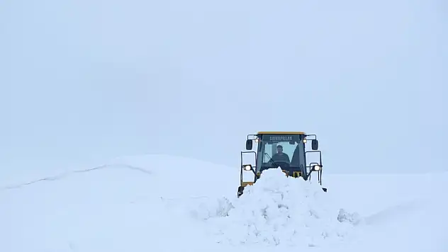 Ağrı'da kapanan 10 köy yolunda karla mücadele sürüyor