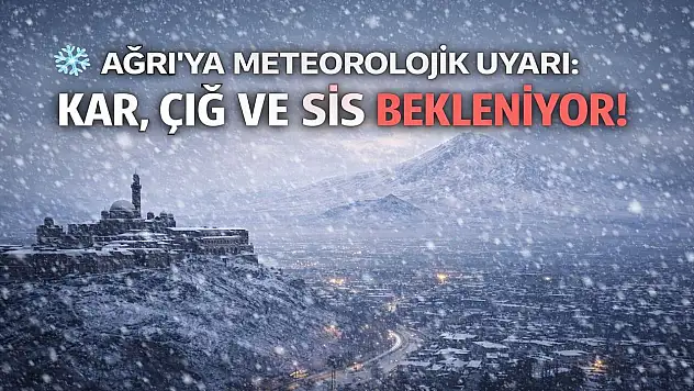 Ağrı'da kış koşulları yeniden ağırlaşıyor
