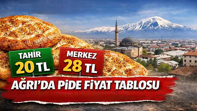 Ağrı'da pide fiyat tablosu: Hangi ilçede kaç tl?