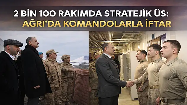 Ağrı'da sınır hattına hakim 2 bin 100 metrede iftar buluşması