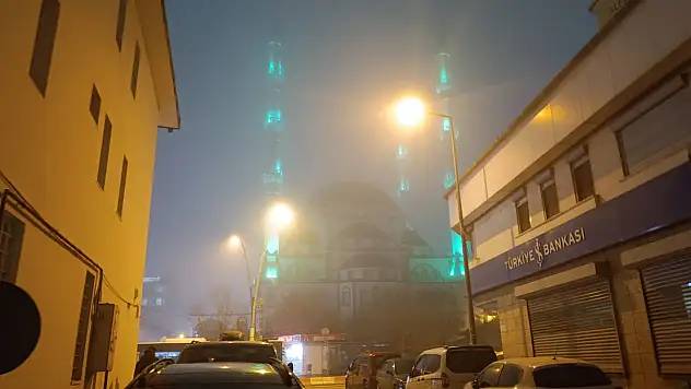 Ağrı'da soğuk hava ile birlikte gece sis oluştu