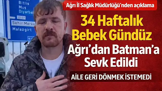 Ağrı'da sosyal medyada gündem olan bebekle ilgili açıklama
