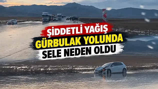 Ağrı'da yağış felakete dönüştü: Gürbulak yolunda araçlar mahsur kaldı!
