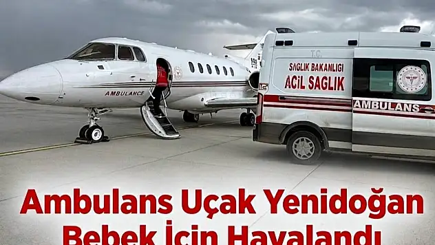Ağrı'da yenidoğan bebek uçak ambulansla Elazığ'a sevk edildi