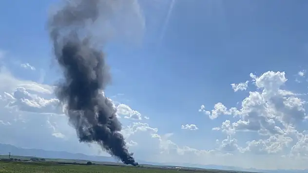 Ağrı'da yeşil alandan yükselen siyah dumanlar mahalleyi alarma geçirdi