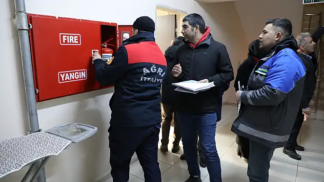 Ağrı'da yurtlarda ve spor tesislerinde hayati yangın denetimi