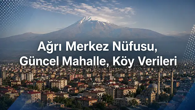 Ağrı Merkez Nüfusu, Güncel Mahalle, Köy Verileri