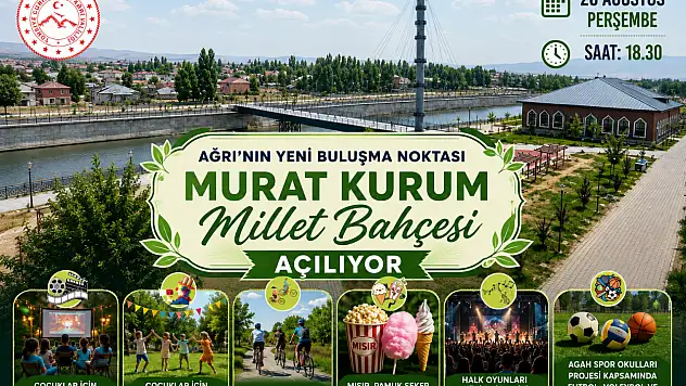 Ağrı'nın yeni buluşma noktası Murat Kurum Millet Millet Bahçesi açılıyor